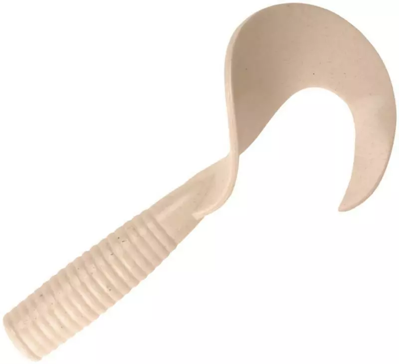 BERKLEY POWERBAIT GRUB LURE 8 INCH - Pearl White