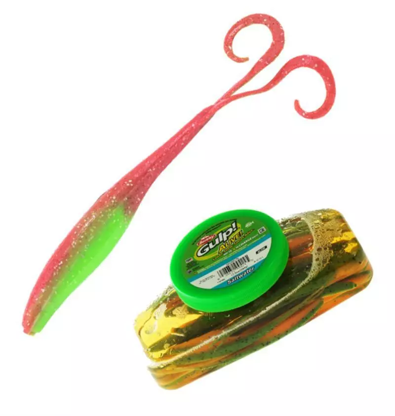BERKLEY GULP ALIVE CRAZY LEGS JERKSHAD LURE TUB 5 INCH - Nuclear Chicken