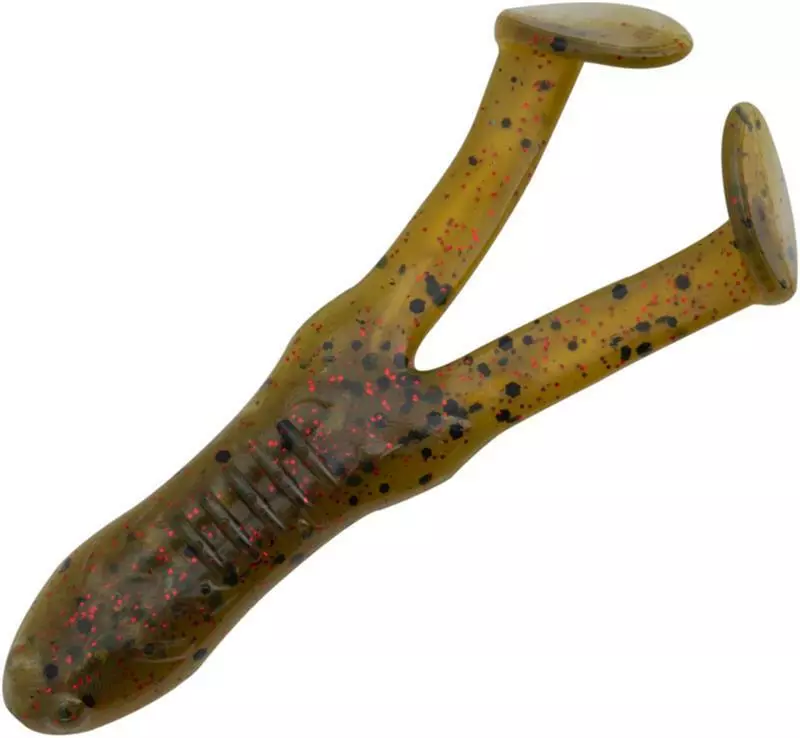 BERKLEY POWERBAIT BEAT N PADDLE FROG LURE 3.9 INCH - Watermelon Red Fleck Pearl Belly