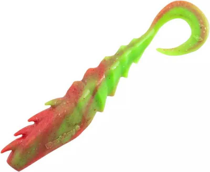 BERKLEY GULP NEMESIS PRAWN CURL TAIL LURE 4 INCH - Nuclear Chicken
