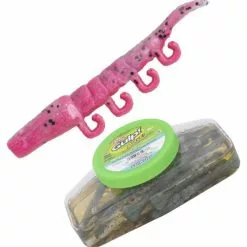 BERKLEY GULP ALIVE TURBO SHRIMP LURE TUB 4 INCH - Pink Belly Shrimp