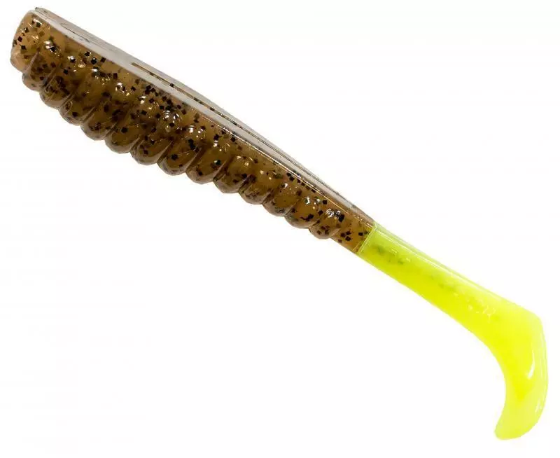ZMAN TRICK SWIMZ LURE 3.5 INCH - Pumpkin Chartreuse Tail - Qty 6