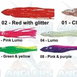 ARAFURA OCTOPUS SKIRTS 3.5 INCH - Clear With Glitter