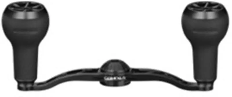 GOMEXUS BAITCAST ALUMINIUM POWER HANDLE WITH TPE KNOB - 120mm - BKBK1 - Black 7x4mm