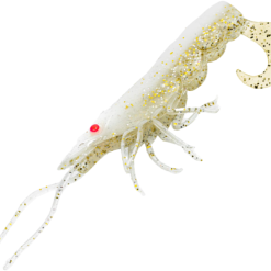 CHASEBAITS CURLY PRAWN 2.5 INCH - Milk Flash
