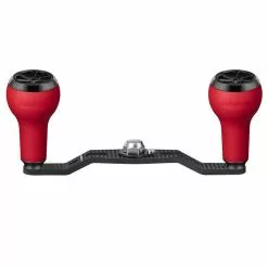 GOMEXUS BAITCAST CARBON FIBRE POWER HANDLE WITH TPE KNOB - 100mm - RDBK - Red Black 8x5mm