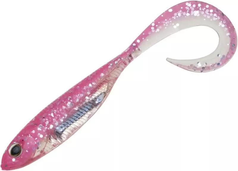 FISH ARROW FLASH-J GRUB SW LURE 4.5 INCH - Glow Pink Silver