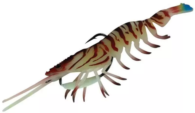 CHASEBAITS FLICK PRAWN LURE 95mm 02 - Tiger Prawn