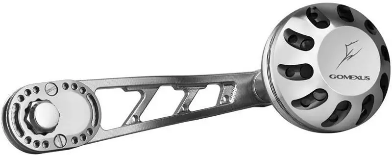 GOMEXUS POWER HANDLE 85mm CNC KNOB 41mm - SRBK - Silver Black