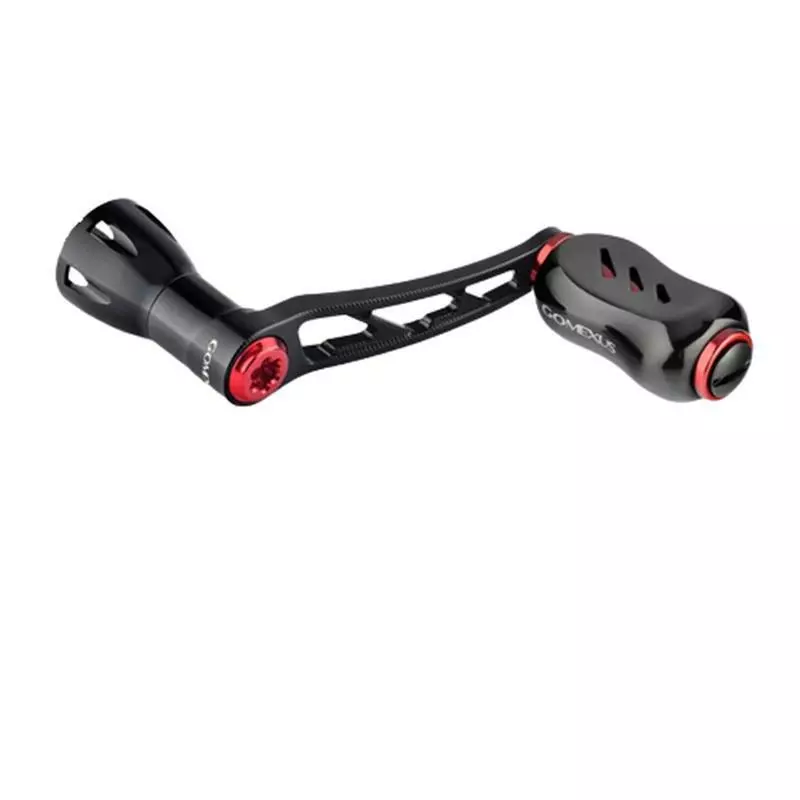 GOMEXUS ALUMINIUM SPIN HANDLE 50mm WITH TITIANIUM KNOB - 22mm - BKRD - Black Red