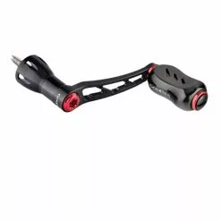 GOMEXUS ALUMINIUM SPIN HANDLE 50mm WITH TITIANIUM KNOB - 22mm - BKRD - Black Red