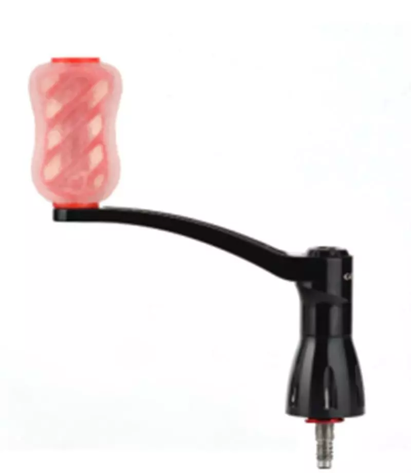 GOMEXUS CNC SPIN HANDLE 57mm WITH TPE KNOB - 20mm - RDBKB - Red Black Transparent