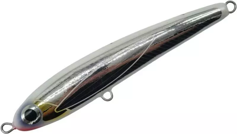 WEST COAST POPPERS REEF STICK F100 FLOATING LURE - WF - White Foil